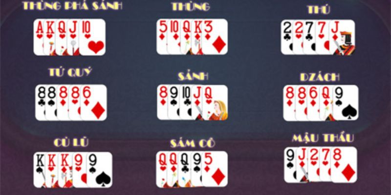 Quy tắc xếp bài cơ bản trong Mậu Binh